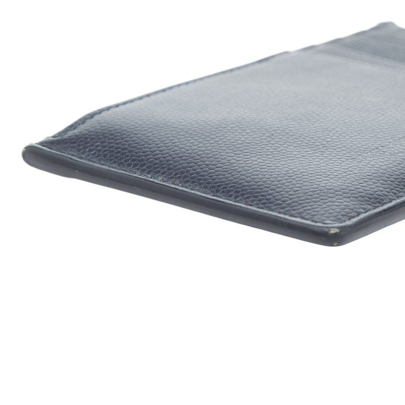Saint Laurent Card Case Coin Fragment Navy Leather — view 5