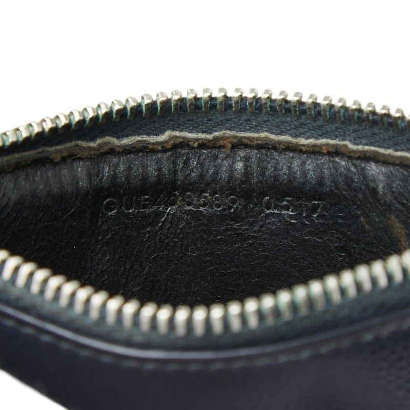 Saint Laurent Card Case Coin Fragment Navy Leather — view 9