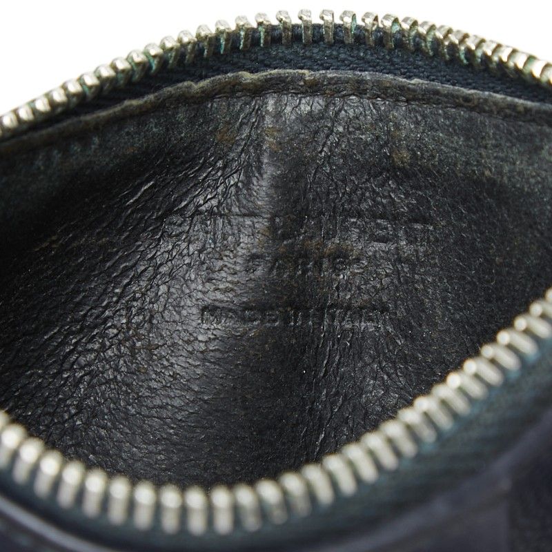 Saint Laurent Card Case Coin Fragment Navy Leather — view 8