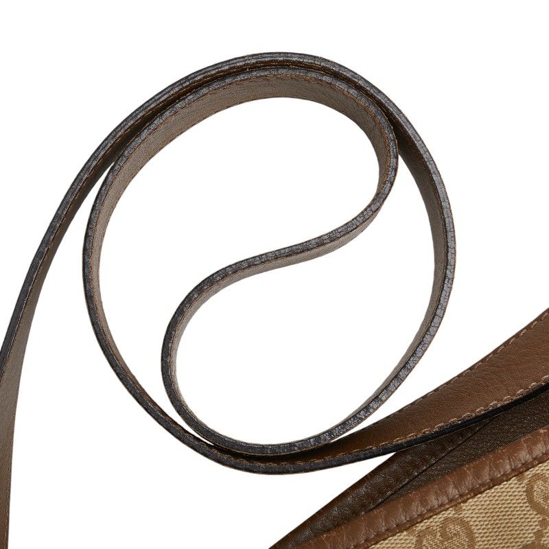 Gucci GG Canvas Crossbody Shoulder Bag Beige Brown — view 4