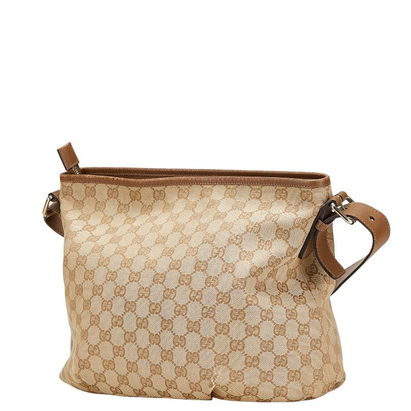 Gucci GG Canvas Crossbody Shoulder Bag Beige Brown — view 2