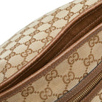 Gucci GG Canvas Crossbody Shoulder Bag Beige Brown — view 6