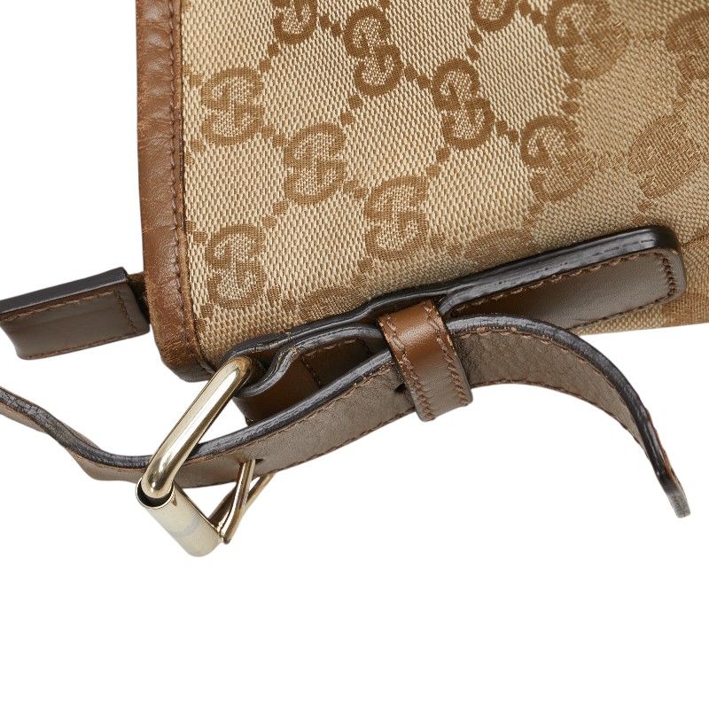 Gucci GG Canvas Crossbody Shoulder Bag Beige Brown — view 7