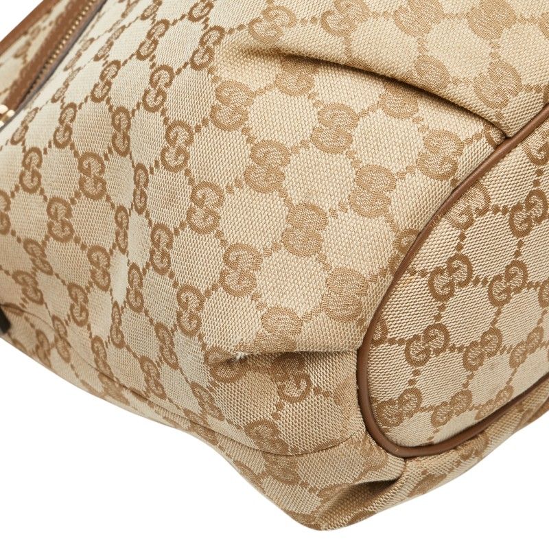 Gucci GG Canvas Crossbody Shoulder Bag Beige Brown — view 8