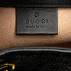 Gucci Crossbody Shoulder Bag Mini Bucket Red Black Suede Leather — view 9