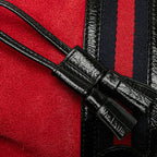 Gucci Crossbody Shoulder Bag Mini Bucket Red Black Suede Leather — view 4