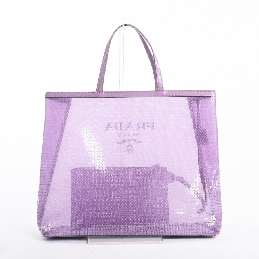 Prada Tote Mesh Totes Purple — view 3