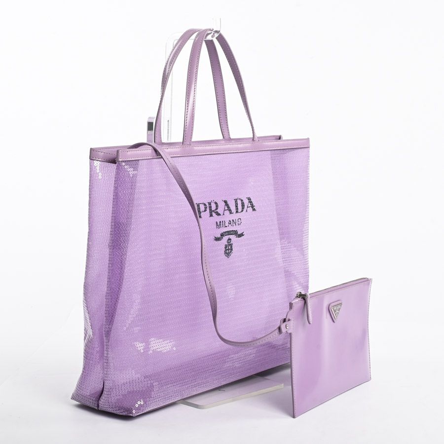 Prada Tote Mesh Totes Purple — view 2
