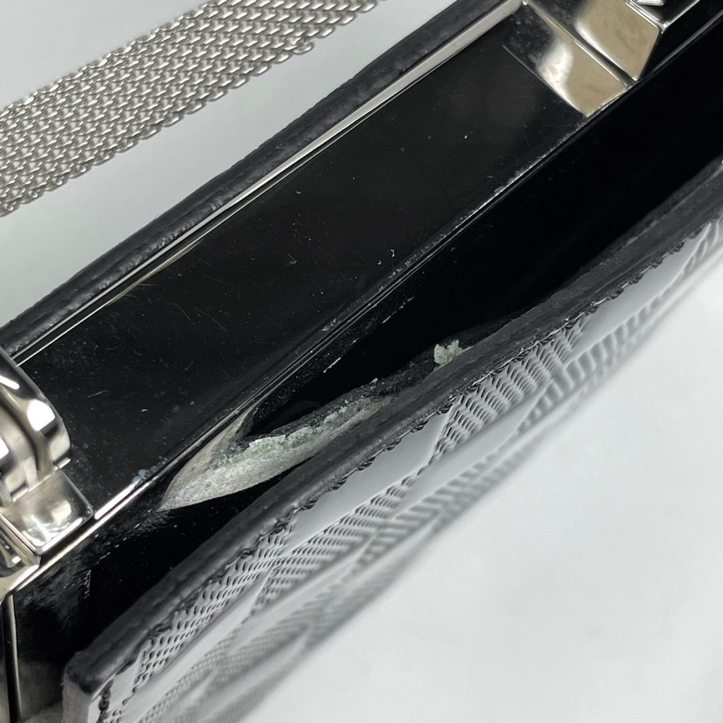 Louis Vuitton Ange MM Enamel Patent Leather Handbag Damier Vernis Noir Black — view 5