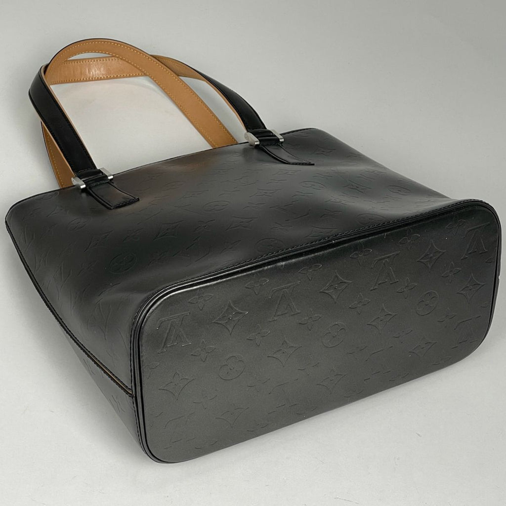 Louis Vuitton Stockton Shoulder Bag Tote Monogram Matte Noir Black — view 2