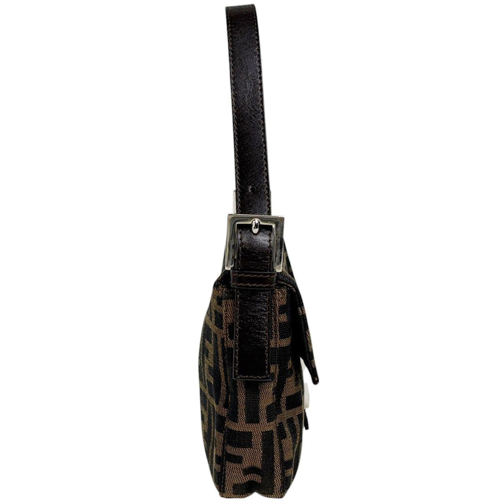 Fendi Zucca Pattern Mamma Bucket Shoulder Bag Canvas Brown — view 4