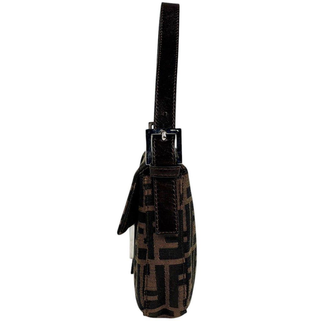 Fendi Zucca Pattern Mamma Bucket Shoulder Bag Canvas Brown — view 2