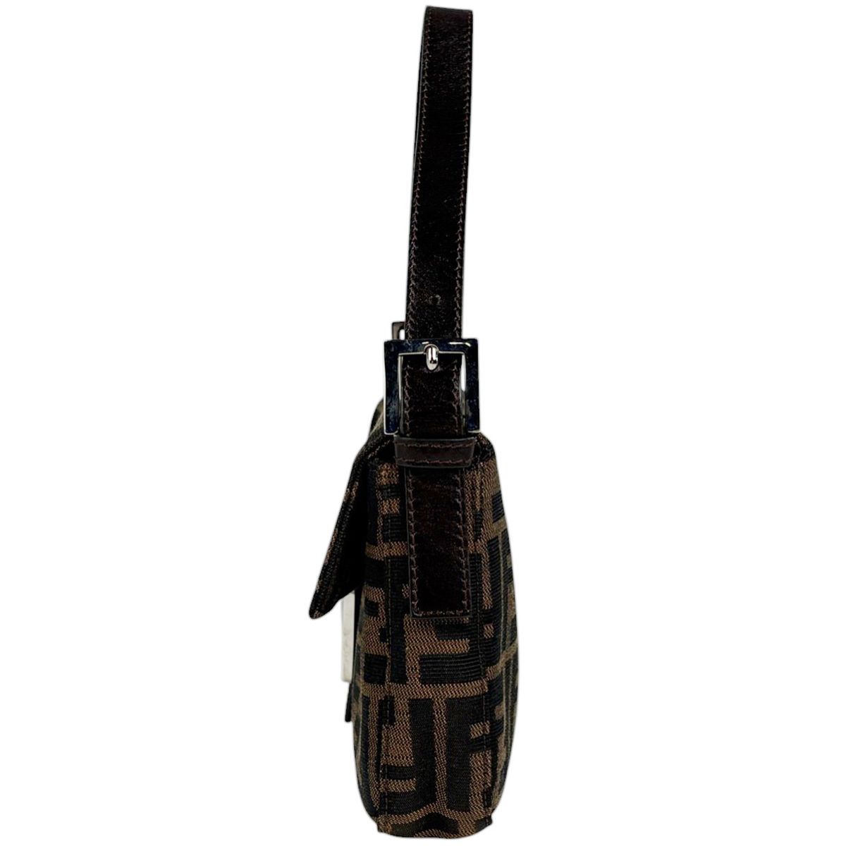 Fendi Zucca Pattern Mamma Bucket Shoulder Bag Canvas Brown — view 2