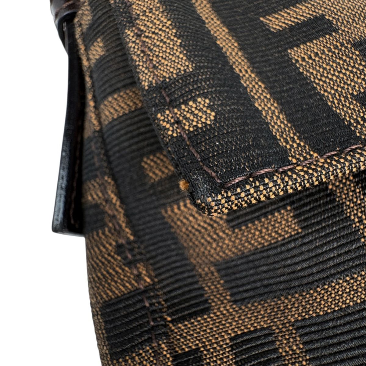Fendi Zucca Pattern Mamma Bucket Shoulder Bag Canvas Brown — view 8
