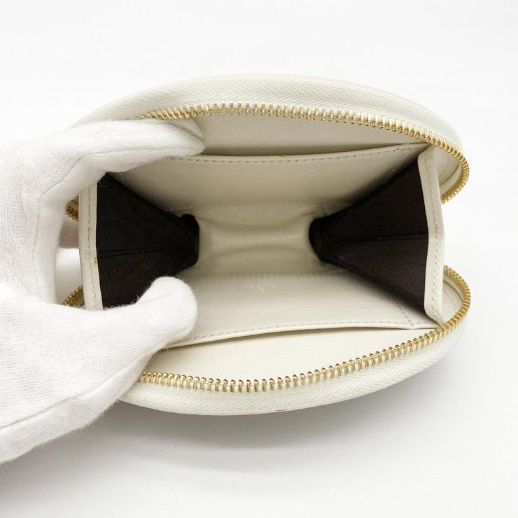 Gucci Coin Case GG Supreme Horsebit Ivory Beige Leather Gold — view 9