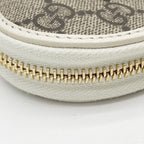Gucci Coin Case GG Supreme Horsebit Ivory Beige Leather Gold — view 4