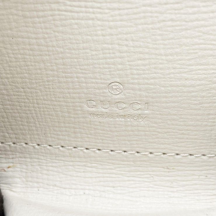 Gucci Coin Case GG Supreme Horsebit Ivory Beige Leather Gold — view 7