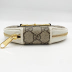 Gucci Coin Case GG Supreme Horsebit Ivory Beige Leather Gold — view 3