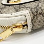 Gucci Coin Case GG Supreme Horsebit Ivory Beige Leather Gold — view 5