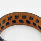 Hermes Bracelet Etriviere D'avi Black Khaki Calf Silver — view 3