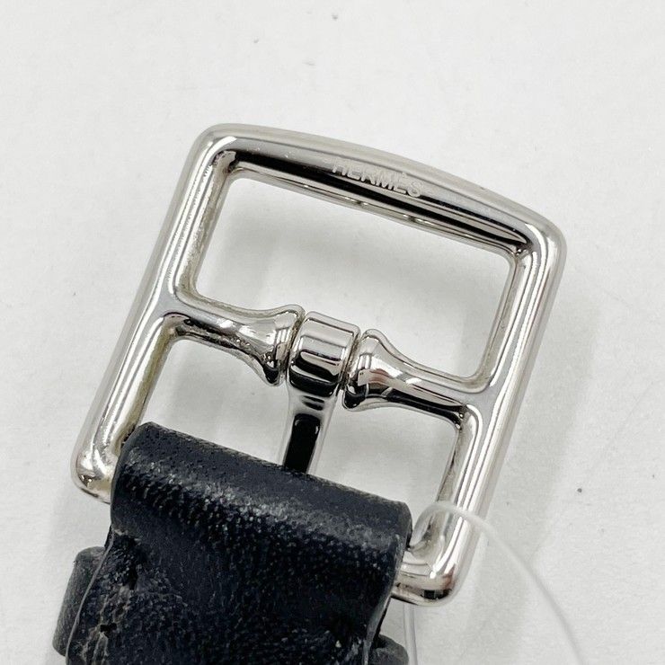 Hermes Bracelet Etriviere D'avi Black Khaki Calf Silver — view 6