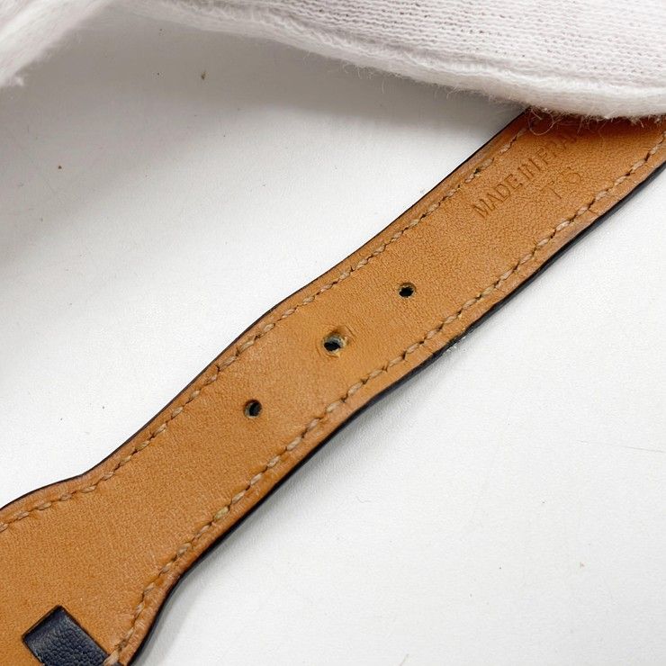 Hermes Bracelet Etriviere D'avi Black Khaki Calf Silver — view 5
