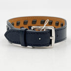 Hermes Bracelet Etriviere D'avi Black Khaki Calf Silver — view 2