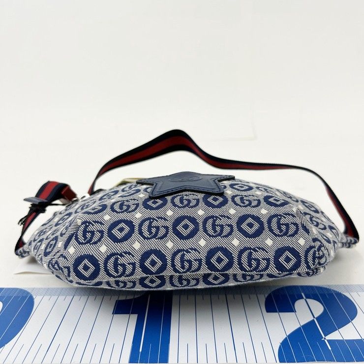Gucci Waist Bag Children's Blue Canvas Star GG Logo — view 3