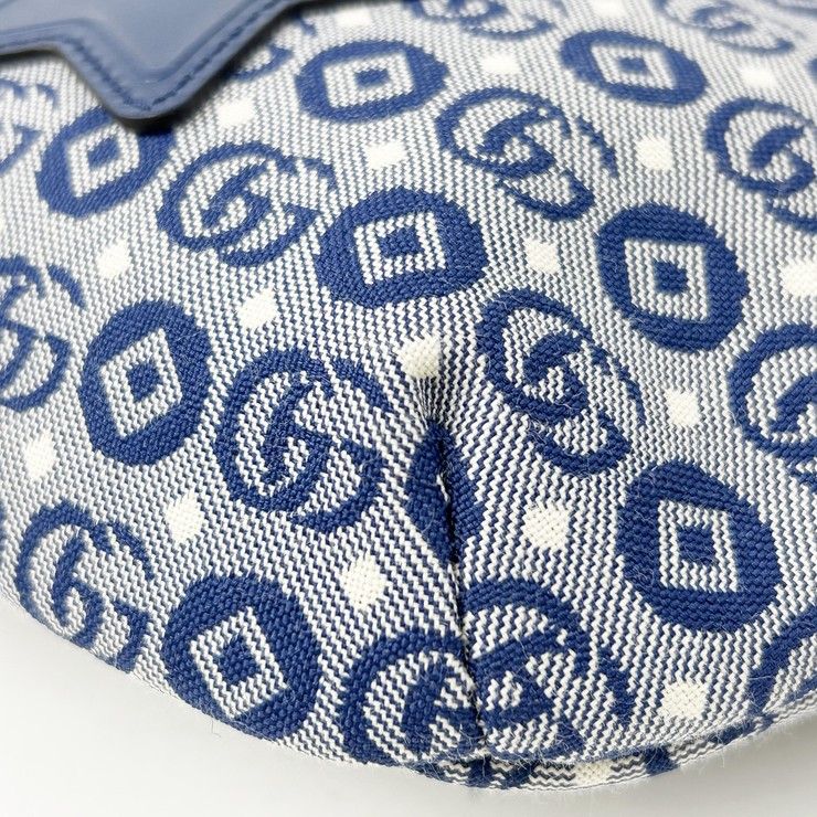 Gucci Waist Bag Children's Blue Canvas Star GG Logo — view 5