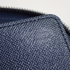 Louis Vuitton Wallet Zippy Organizer Blue Marine Taiga Zip Around Travel Case — view 9