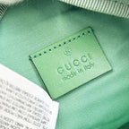 Gucci Waist Bag Children's Green Canvas Star GG Logo — view 8