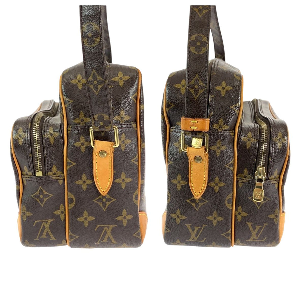 Louis Vuitton Monogram Nile Brown Gold Leather Shoulder Bag Pochette — view 8