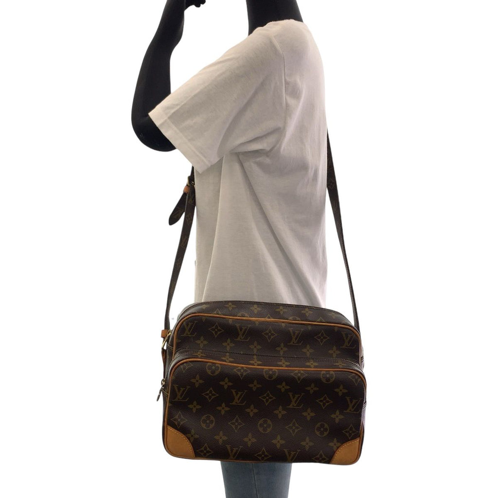 Louis Vuitton Monogram Nile Brown Gold Leather Shoulder Bag Pochette — view 7