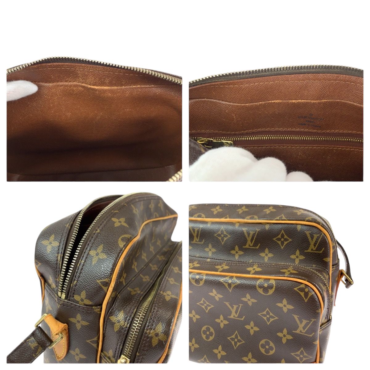 Louis Vuitton Monogram Nile Brown Gold Leather Shoulder Bag Pochette — view 6