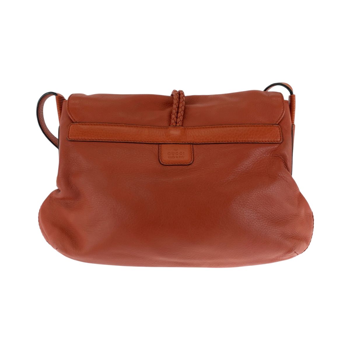 Gucci Bamboo Orange Brown Gold Leather Shoulder Bag Pochette — view 2