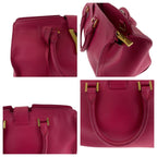 Saint Laurent Paris Petit Cabas Yline Fuchsia Pink Leather Shoulder Bag — view 6