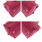 Saint Laurent Paris Petit Cabas Yline Fuchsia Pink Leather Shoulder Bag — view 3