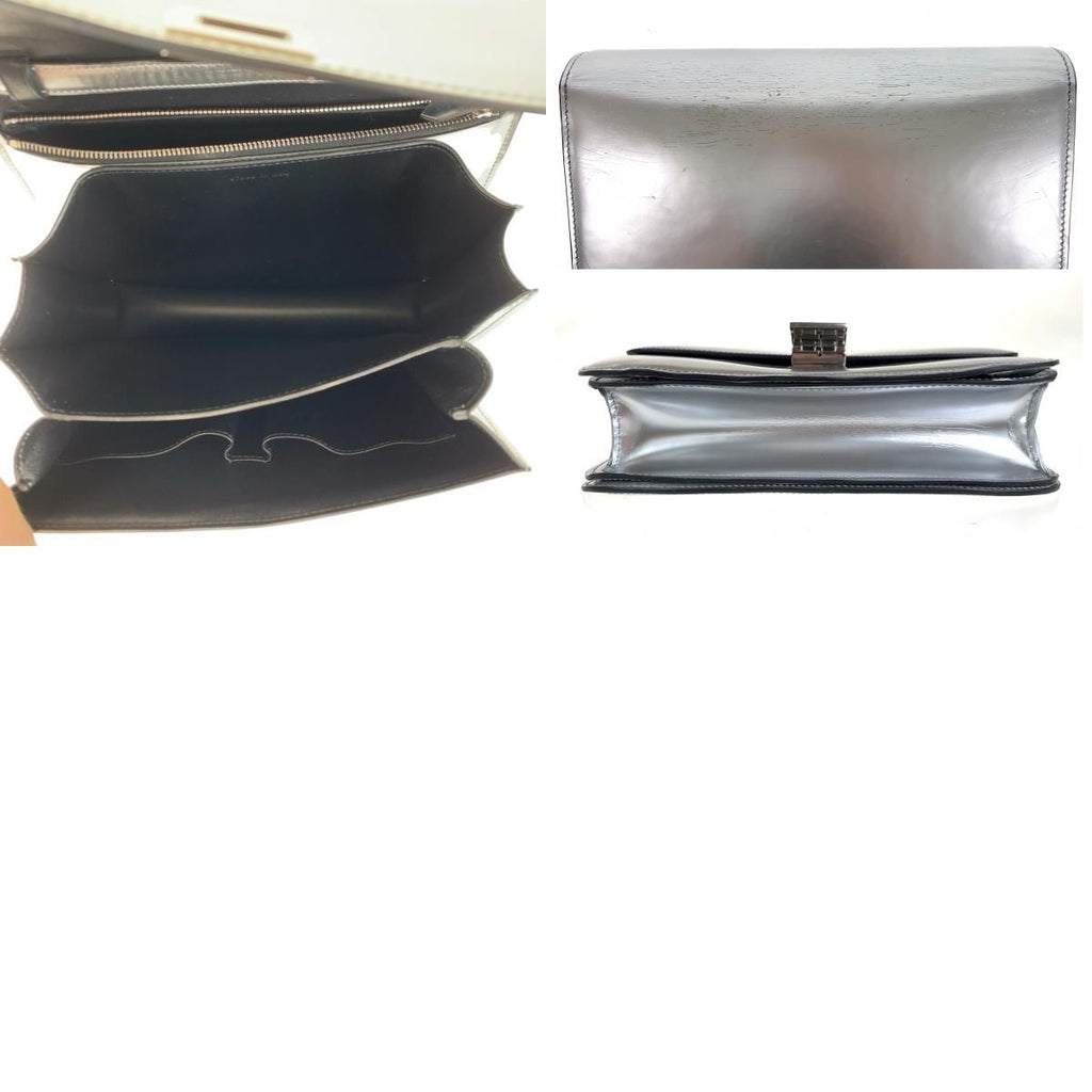 Celine Silver Leather Shoulder Bag Pochette — view 9