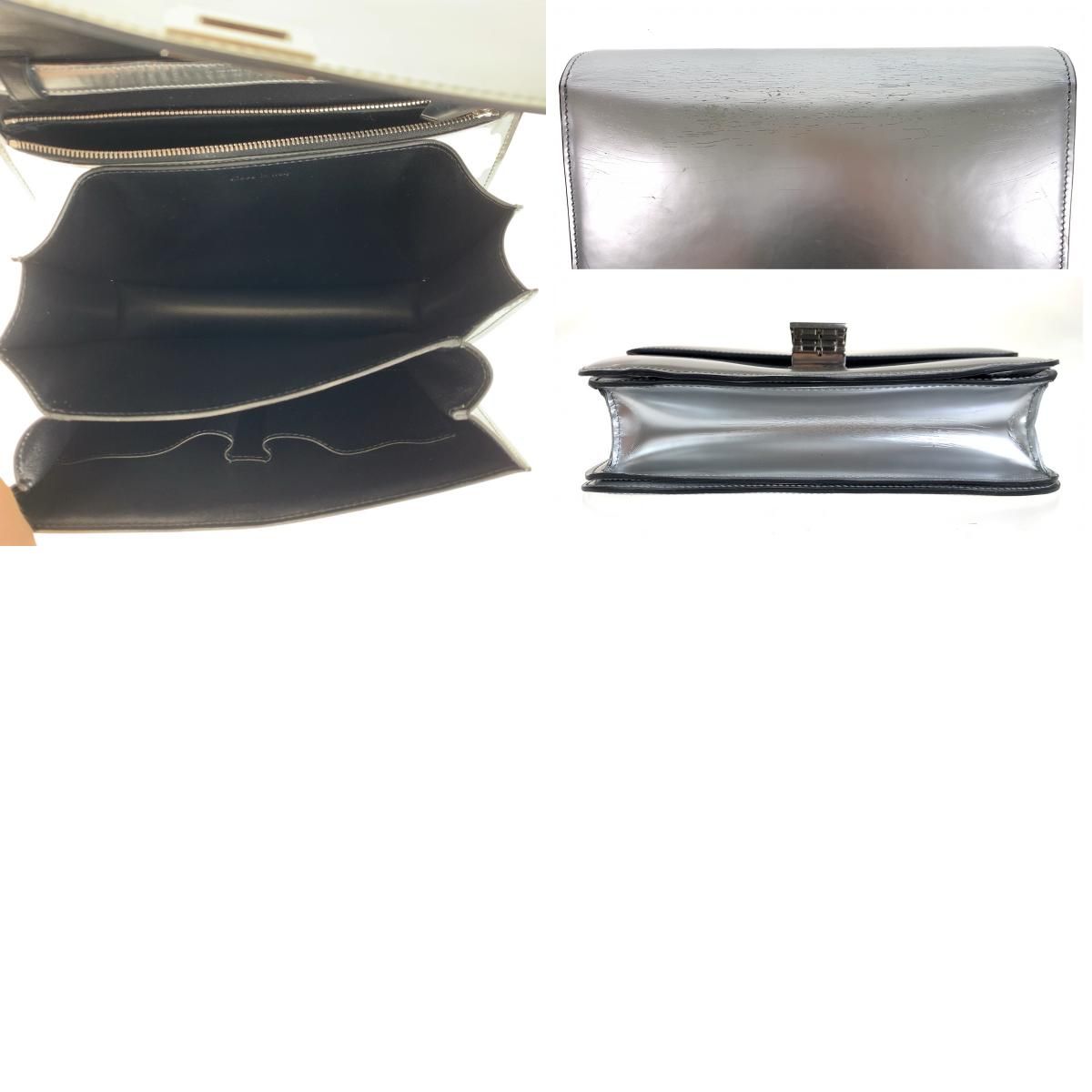 Celine Silver Leather Shoulder Bag Pochette — view 9
