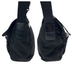Prada Tessuto Black Silver Nylon Shoulder Bag — view 8