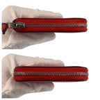 Hermes Azap Silk in Compact Bougainvillea Red Silver Veau Fold Wallet — view 5