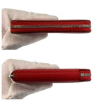 Hermes Azap Silk in Compact Bougainvillea Red Silver Veau Fold Wallet — view 4