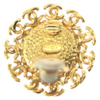 Chanel Vintage CC Logo Gold Plated Earrings 95 — view 3