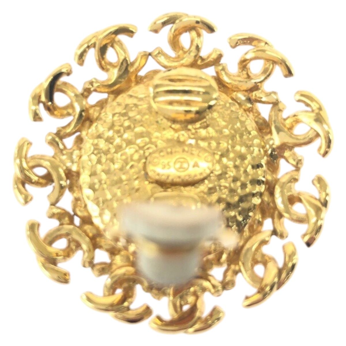 Chanel Vintage CC Logo Gold Plated Earrings 95 — view 3