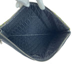 Chanel CC Logo Multicolor Black Silver Tweed Clutch — view 8