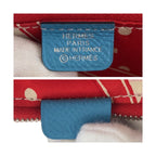 Hermes Azap Compact Silk in Blue Silver Leather Fold Wallet Coin Purse — view 5