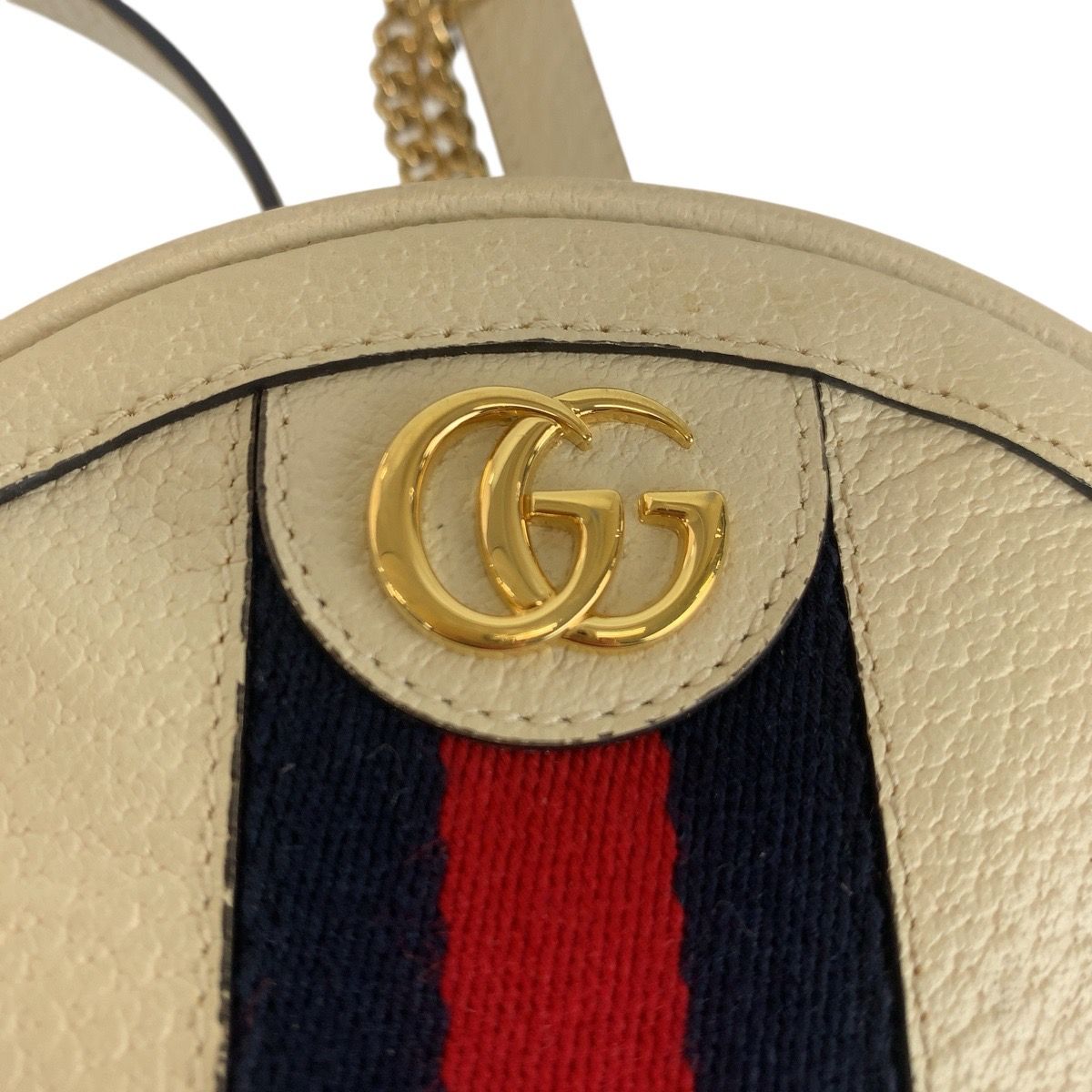 Gucci Ophidia White Gold Leather Backpack — view 6