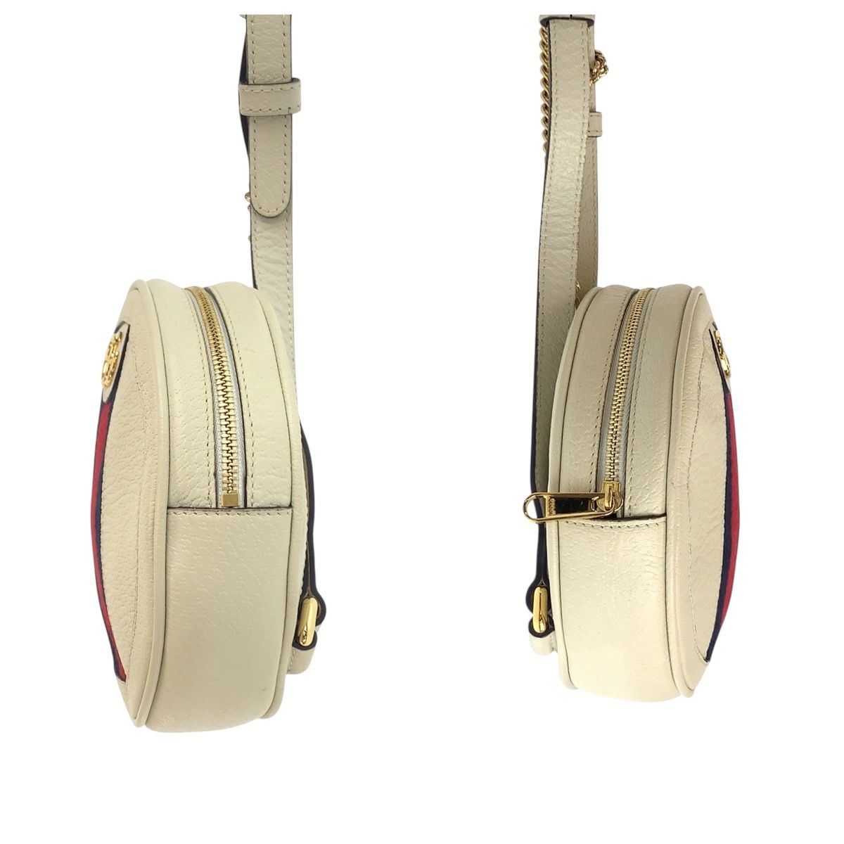 Gucci Ophidia White Gold Leather Backpack — view 5