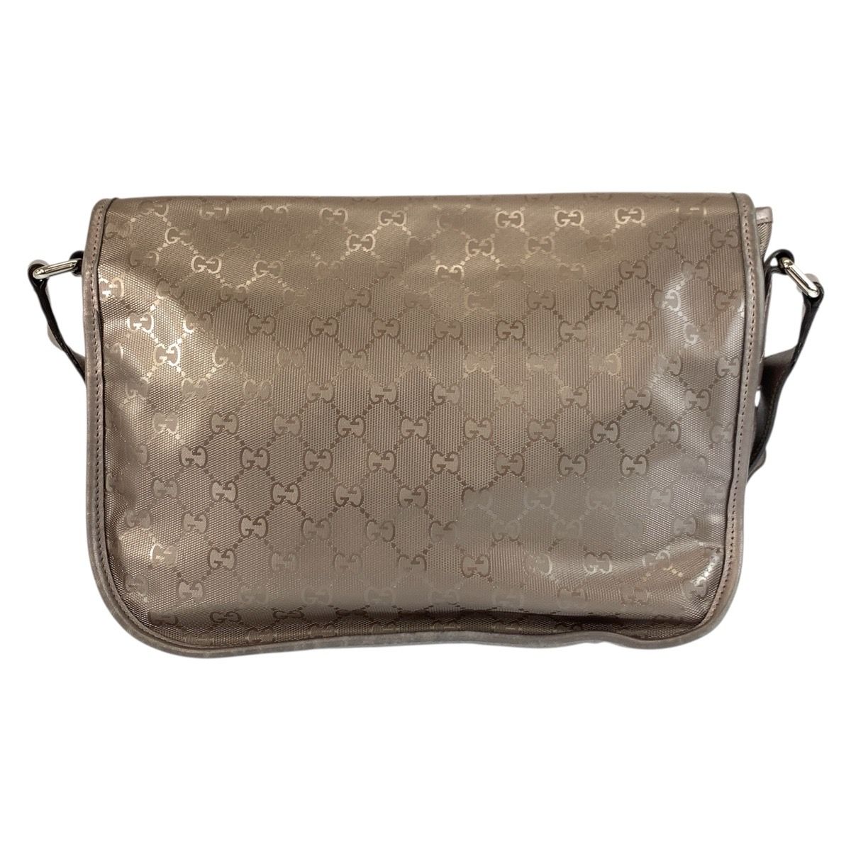 Gucci GG Supreme Metallic Brown Silver Shoulder Bag — view 2