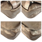 Gucci GG Supreme Metallic Brown Silver Shoulder Bag — view 3
